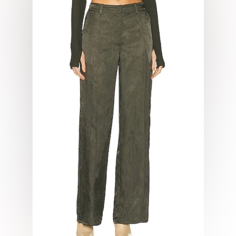 Jonathan Sinkhai Fleur Crinkle Satin Trouser
